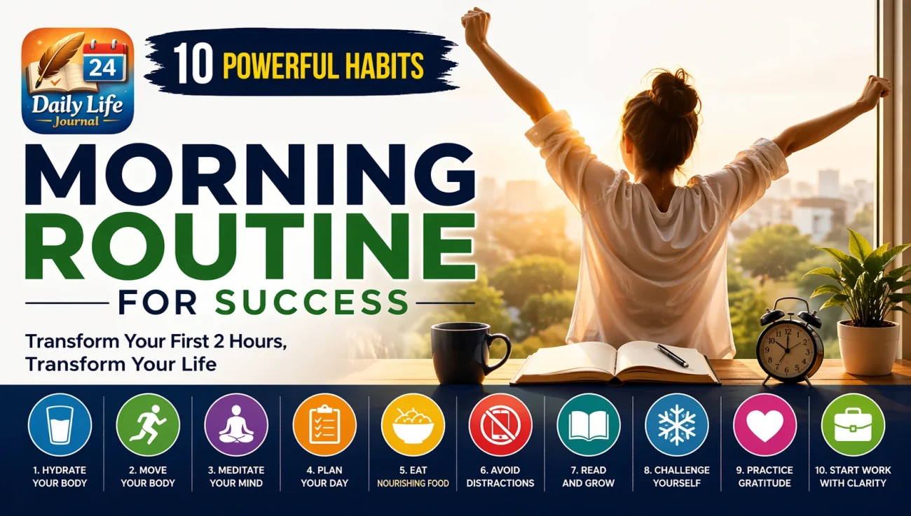 morning routine for success with 10 powerful habits