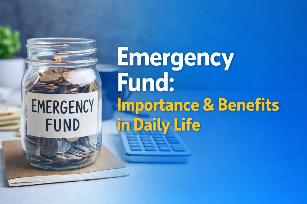 Emergency fund savings concept for financial security