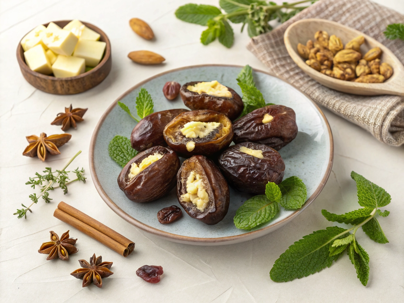 Dates with butter benefits and homemade butter-stuffed dates