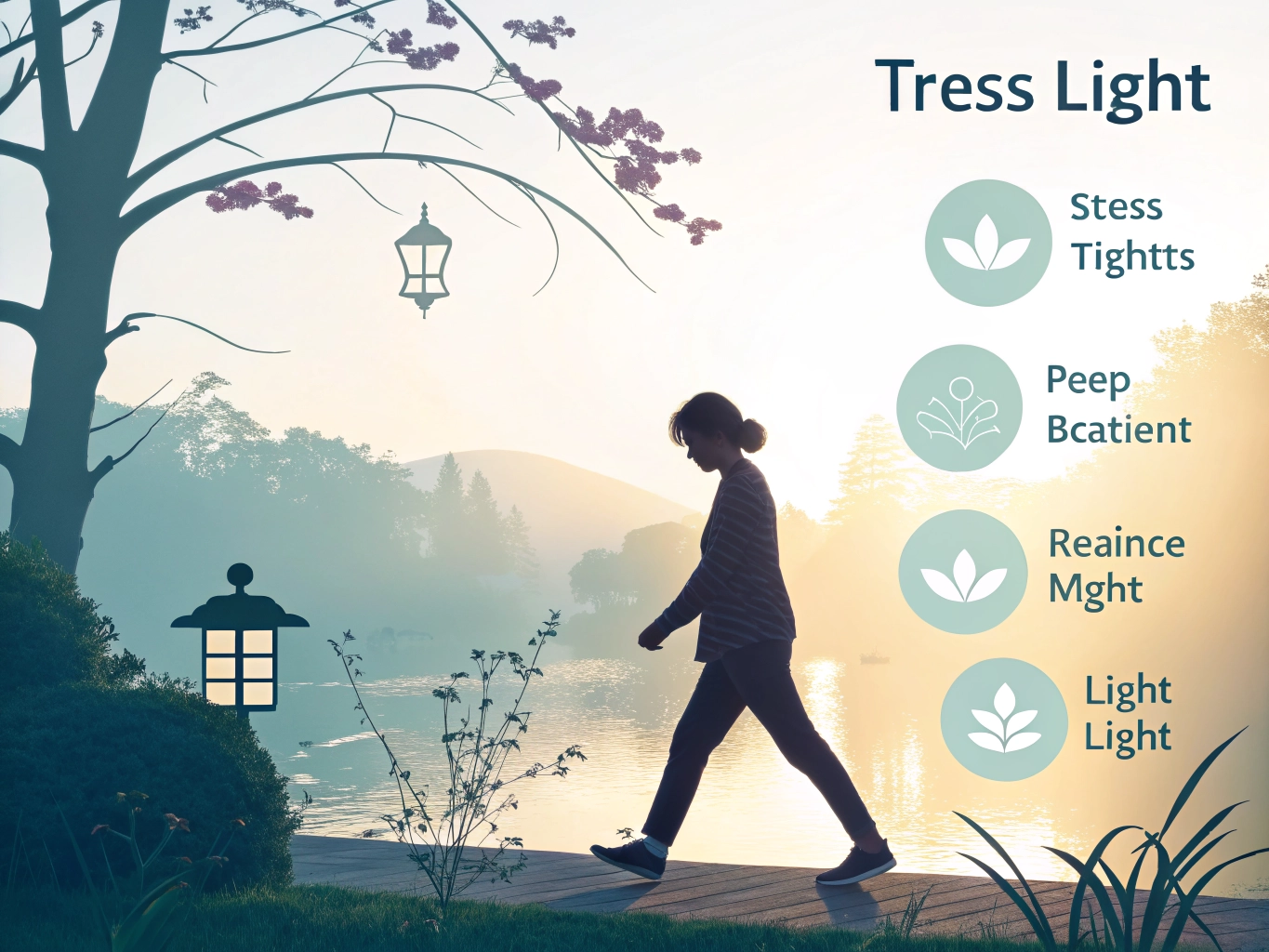 Person practicing stress management techniques with deep breathing and meditation to reduce anxiety and improve mental well-being.