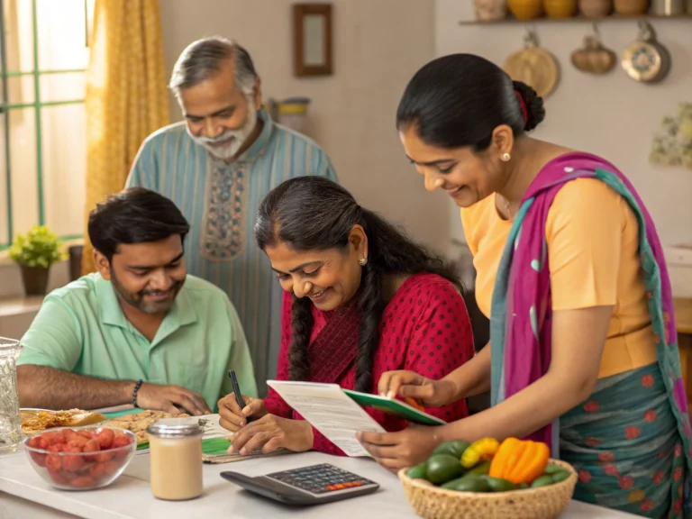 Money saving tips India budgeting system chart for household expenses
