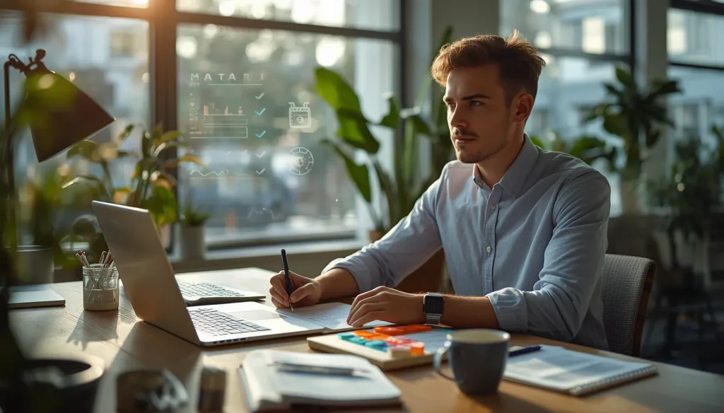 Goal-setting techniques with SMART planning, productivity, and success strategy
