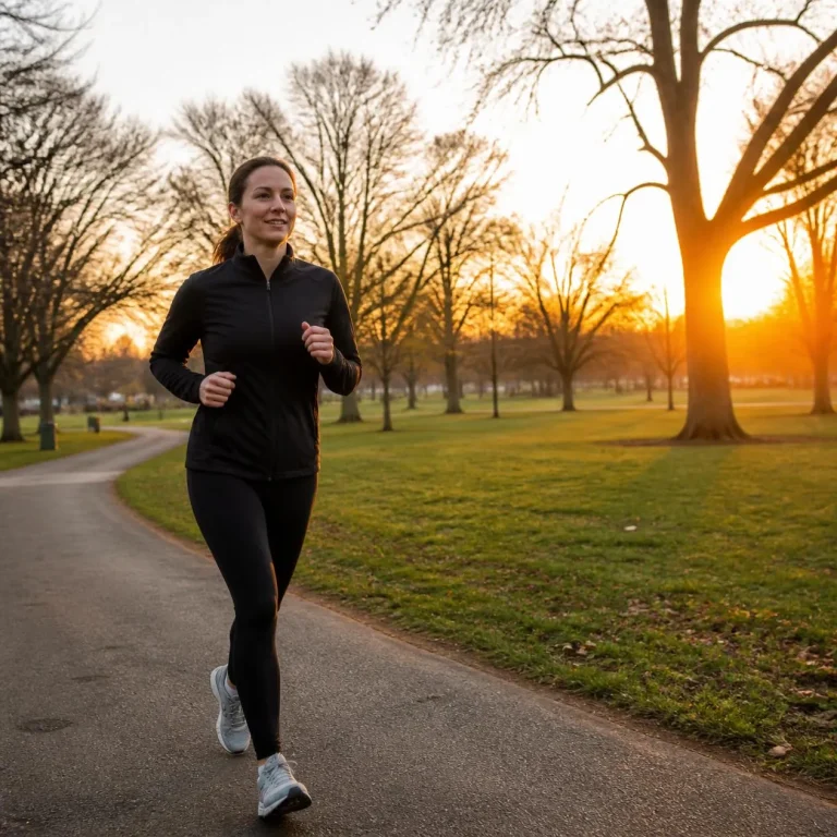 Beginner runner starting a New Year running routine outdoors.